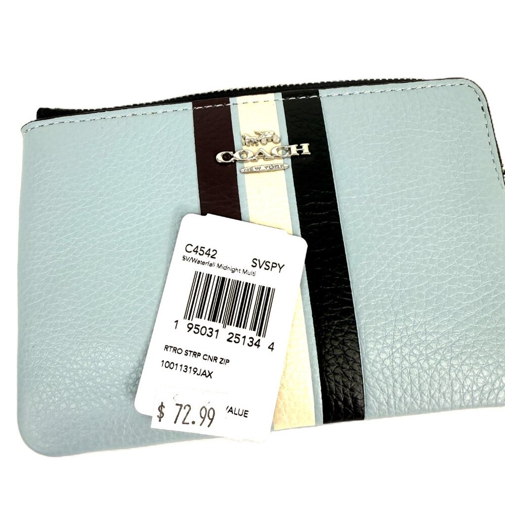 Coach Jes Crossbody Colorblock and NWT Zip Wristlet both in Waterfall Midnght - Picture 2 of 16